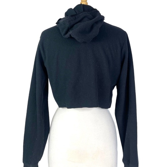 Vintage Nike Cropped Hoodie, Y2k Nike Streetwear, Reworked Nike Crop Sweater - Picture 4 of 8